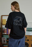 BUNNY CAT Embroidery Short Sleeve Tee