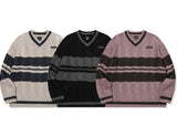 Cable Waffen V-Neck Knit