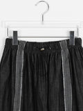 Socif line color matching denim banding pants