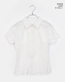 Pedi Stripe Embo Wrinkle Short Sleeve Shirt