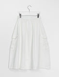 Kaopi Cotton Banding Cargo Long Skirt