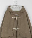Taomi Fleece Corduroy Duffel Hood Half Coat