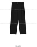 Minimal Belt Pintuck Slacks