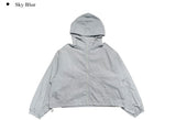 Muka nylon crop hood windbreaker