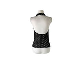 Pinne Dot Drape Halter Sleeveless