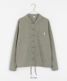 Ponno Check Round Collar Blouse