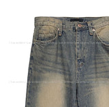 Desert washed wide denim