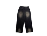 Petal Vintage Sand Washing Denim Wide Pants