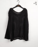Leaking Punching Net Oversized Fit Knitwear