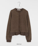 Ralky Stripe Frill Cardigan