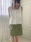 Hawkin cargo banding mini skirt