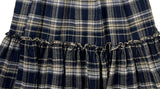 Hippo Check Frill Tiered Long Skirt