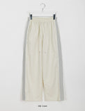 Shoeton track color matching banding wide pants