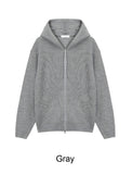 Raf Two-Way Knit Hooded Zip-Up
