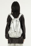 Casual metal glossy backpack