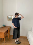 [BAONHAUS] Yanka Layered Color Matching Short Sleeve Tee