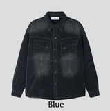 Fracture Western Brushed Denim Shirt