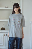 Dino Stitch Embroidered Pigment Short Sleeve Tee