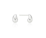 Champagne Full Moon Silver Mary Bowl Earrings