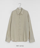[unisex] Comb Linen Stripe Over Shirt