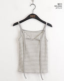 Zelot Stripe Dangara Ribbon Strap Sleeveless