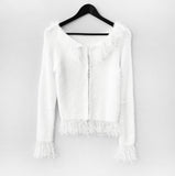 Fluon fringe cardigan