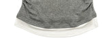 Dipyu Lace Diagonal Slim Short Sleeve T-Shirt