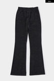 Velour straight banding pants