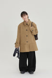 [BAONHAUS] Sennen Frill Collar Single Coat