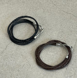 Cross leather bracelet