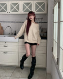 Courtner Two-Way Cable Boat Neck Knit