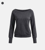 Soft button sleeve sweatshirt
