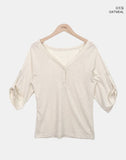 Turning Roll-up Three Quarter T-shirt