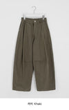 [unisex] Dalkas Pintuck Cotton Banding Wide Pants