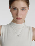 Triple Silver Cutout Necklace S