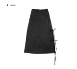 Chika strap nylon long skirt