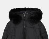 Search Fur Hooded Shibori Short Padding