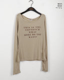 tiptoe loose fit see-through long-sleeved T-shirt