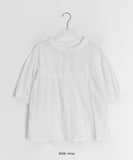 Dodo Lace Puff Short Sleeve Blouse