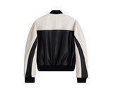 [Real Leather] Lambskin Two Tone Stadium Jacket