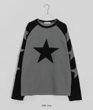 [unisex] Starkey color matching star over long sleeve tee