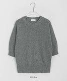 Moei round wool short sleeve knit