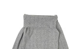 Punk Snap Button Brushed Off-Shoulder Knit