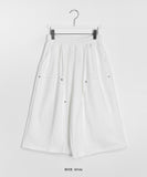 [unisex] Hiccup Rivet Banding Bermuda Pants