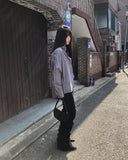 [MADE] Kael Color Matching Stripe Loose Fit Long Sleeve Shirt