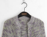 Raquel two-tone rainbow color matching bokashi angora knit bolero cardigan