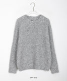 Temped boucle wool round knit