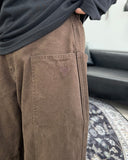 Rohen Embroidered Curved Cotton Pants