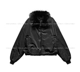 Modin high-neck fur jumper