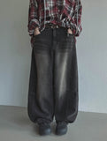 Kench incisional balloon denim pants